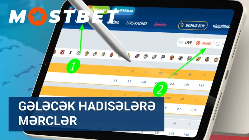 MostBet-də gələcək idman hadisələrinə mərclərin seçimi