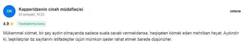 Yüksək reytinqli MostBet texniki dəstək oyunçusu