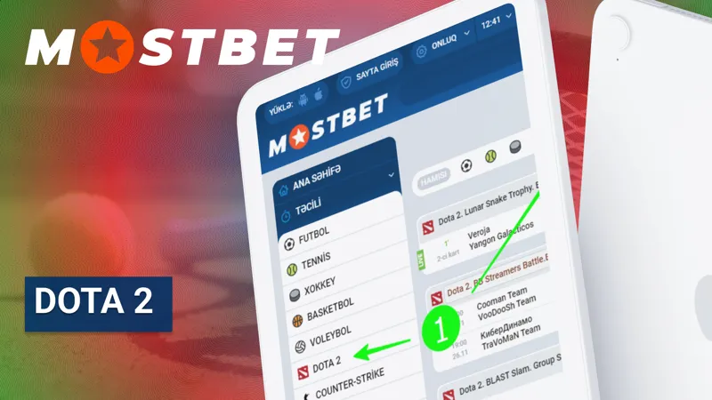 Выбор ставок на Dota 2 на MostBet